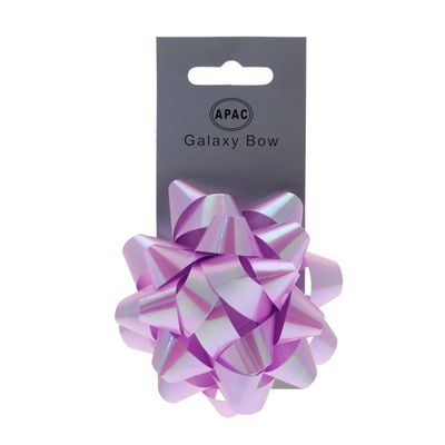 Iridescent Lilac Galaxy Bow on Header