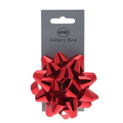 Metallic Red Galaxy Bow