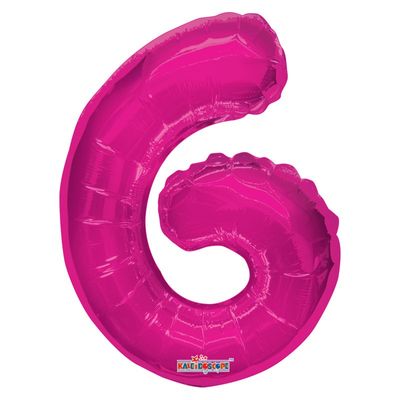Hot Pink 6 Number Balloon (14 Inch)