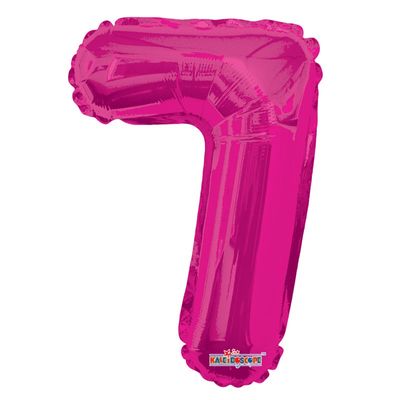 Hot Pink 7 Number Balloon (14 Inch)