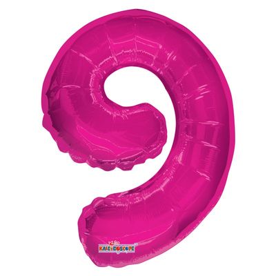 Hot Pink 9 Number Balloon (14 Inch)