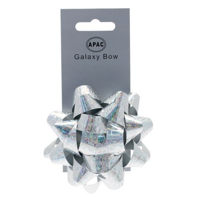Holographic Silver Galaxy Bow