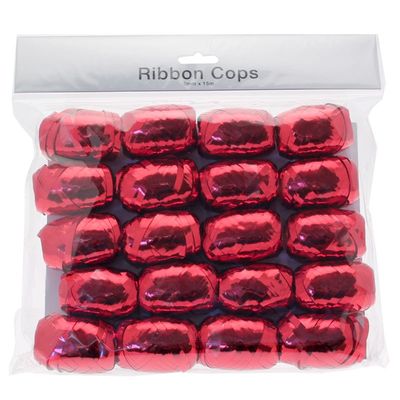 Metallic Red Ribbon Cops Bulk Pack