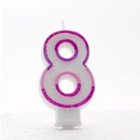 Pink 8 Candle (Pack of 6)