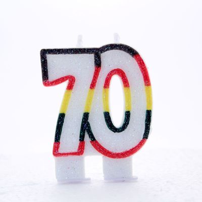 70 Double Age Candles Multicoloured 