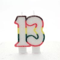 Double Age Candle 13 Multicolored 