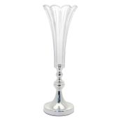 Vintage Glass Vase with Silver Base (46cm)