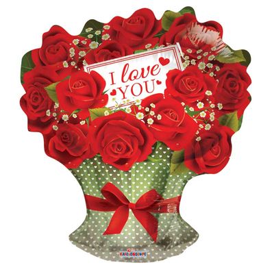 I Love You Red Roses Branch (18inch)