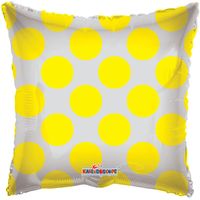 Solid with Yellow Circles Clear View Pillow Balloon(18inch)