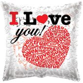 I Love You Heart Clear View (18inch)
