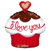 I Love You Cupcake with Heart (18inch)