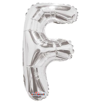 Silver Letter Balloon - F - (14inch)