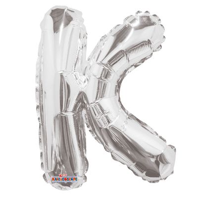 Silver Letter Balloon - K - (14inch)