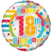 Unisex Happy 18th Birthday (18inch)