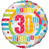 Unisex Happy 30th Birthday (18inch)