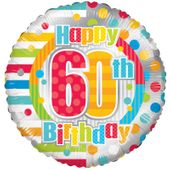 Unisex Happy 60th Birthday (18inch)