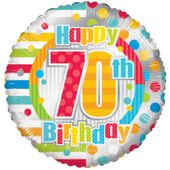 Unisex Happy 70th Birthday (18inch)