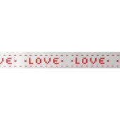 White with Red Love Ribbon