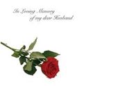 Large In Loving Memory Husband Greeting Card (x25)