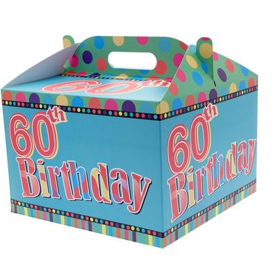60th Birthday Carry Handle Balloon Box