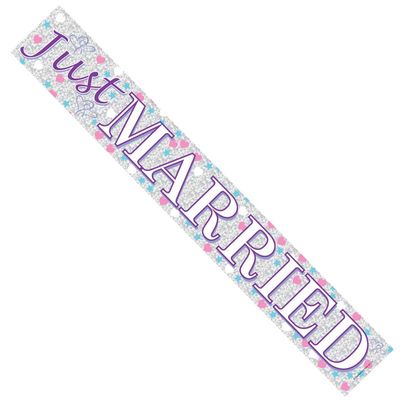 Just Married Banner (pack of 12)