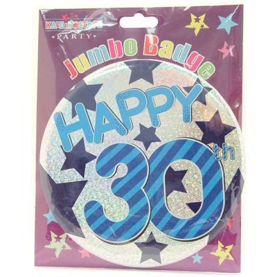 Age 30 Male Party Badge (15cm) 